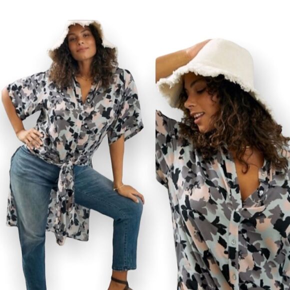 Anthropologie Maeve Rita Printed Tunic Blouse - Picture 11 of 11